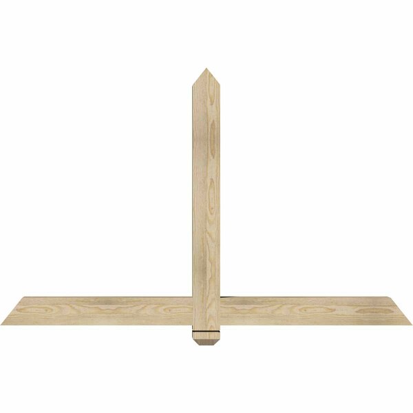 Ekena Millwork Eugene Rough Sawn Timber Gable Bracket, Douglas Fir, 60"W x 38"H x 4"D x 4"F, 15/12 Pitch GBW060X38X0404EUG00RDF - main